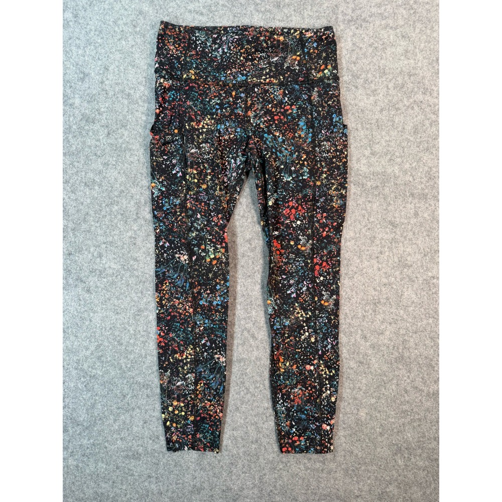 Lululemon High Rise Floral Print Leggings with Pockets‎ Multi-Color 23 Inseam